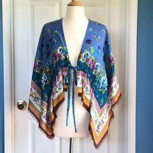Betsy Johnson kimono top, gold label